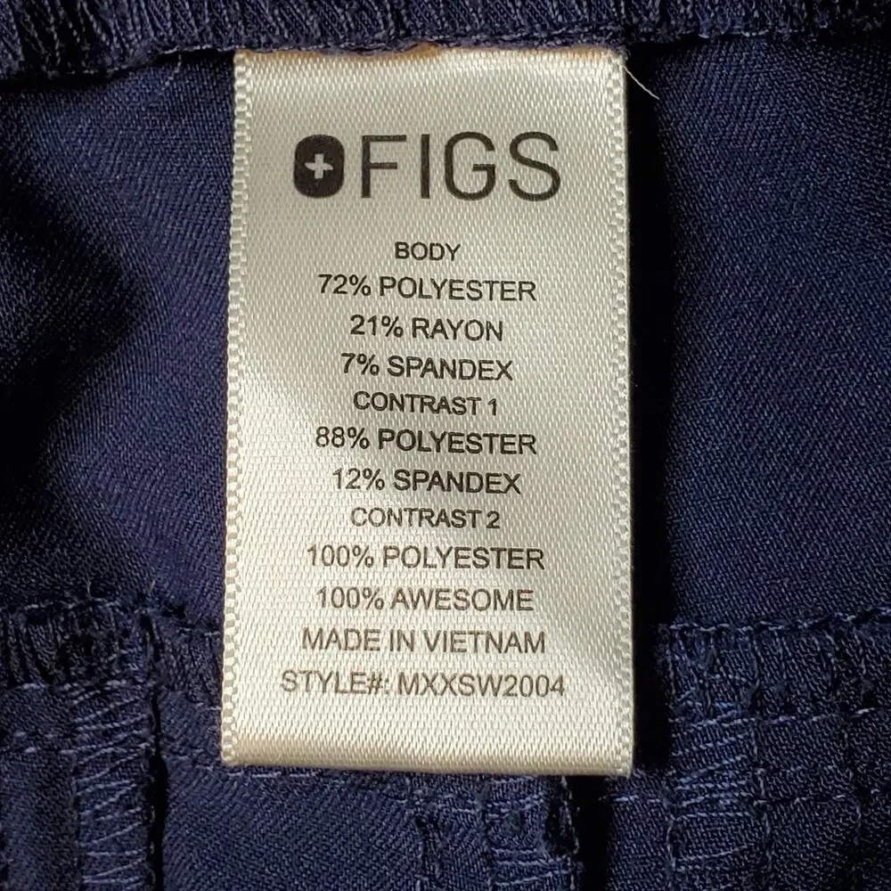 Figs Men's Size M Tansen Jogger Slim-Fit Scrub Pants Navy Blue MXXSW2004S